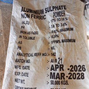 Aluminium Sulphate non-ferric powder 50 kg bag
