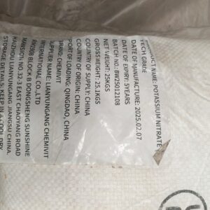 Potassium Nitrate technical grade label, Chemivit brand