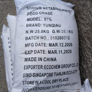 Sodium Metabisulphite food grade 25 kg bag Yunqiao